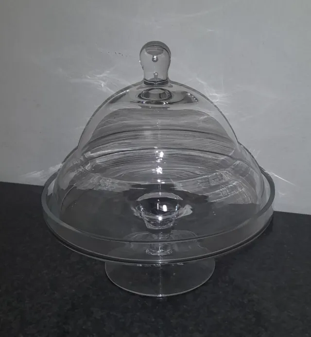 Alzatina torta media vetro trasparente