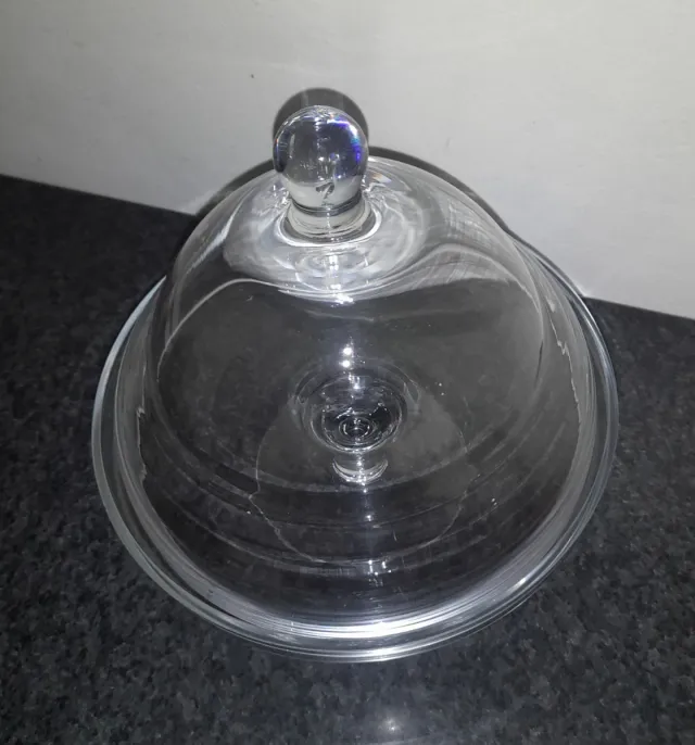 Alzatina torta media vetro trasparente