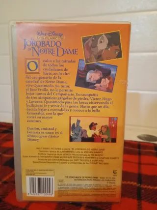 El Jorobado de Notre Dame VHS Disney Clásicos