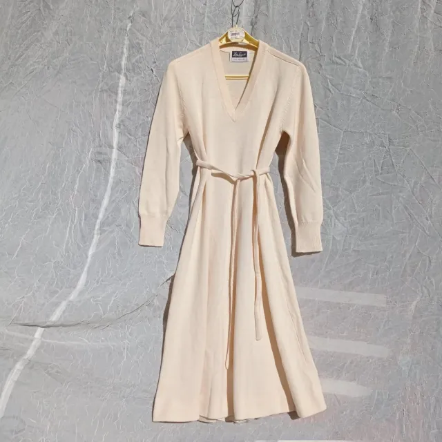 Abito Luisa Spagnoli lana maglia beige