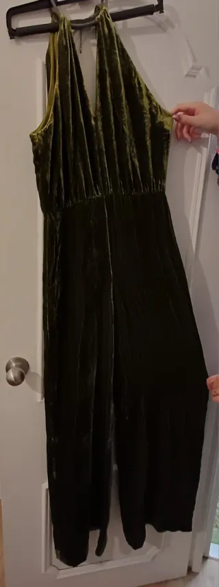 Vestido Mango Fiesta Verde Talla S