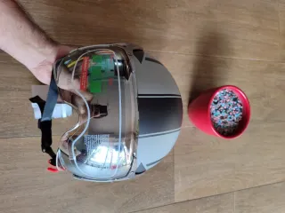 Casco Moto Jet Retro Talla M Gris Estrella