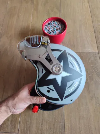 Casco Moto Jet Retro Talla M Gris Estrella