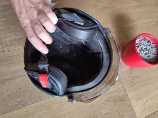 Casco Moto Jet Retro Talla M Gris Estrella