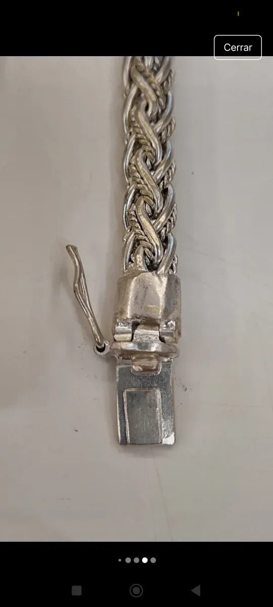 PULSERA TRENZADA DE PLATA BALINESA 925 PARA HOMBRE