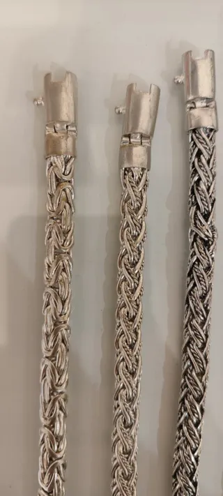 PULSERA TRENZADA DE PLATA BALINESA 925 PARA HOMBRE