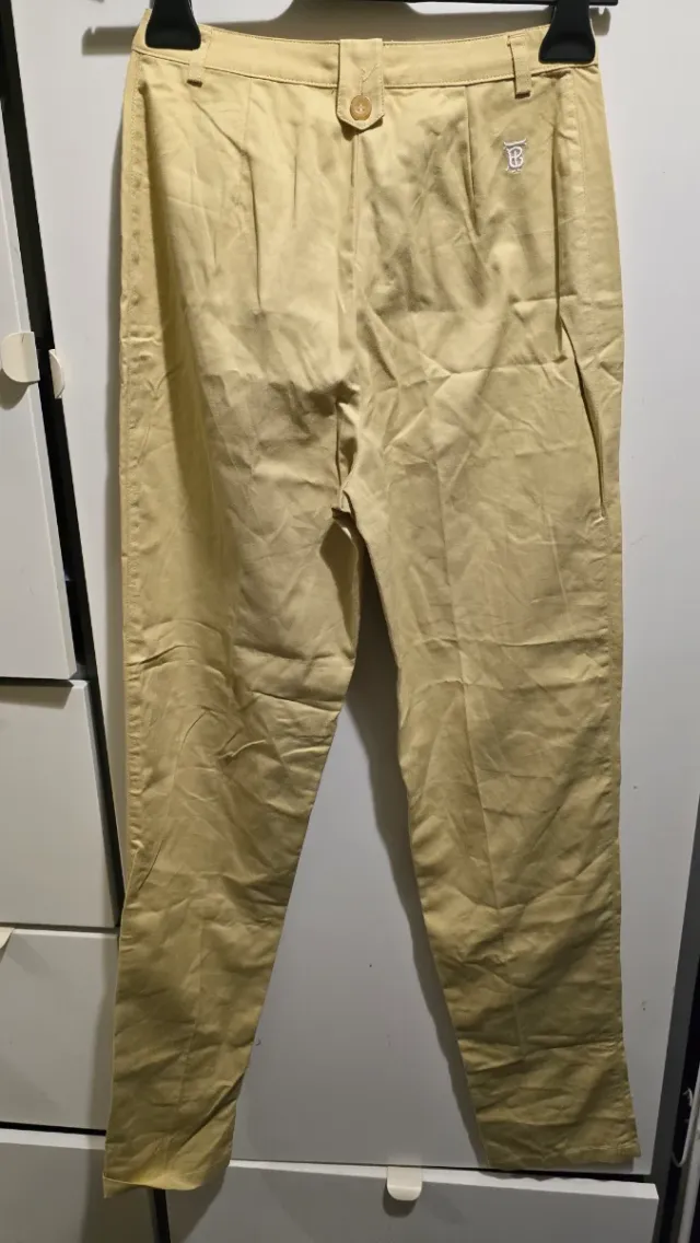 Pantalón de vestir Burberry amarillo mujer