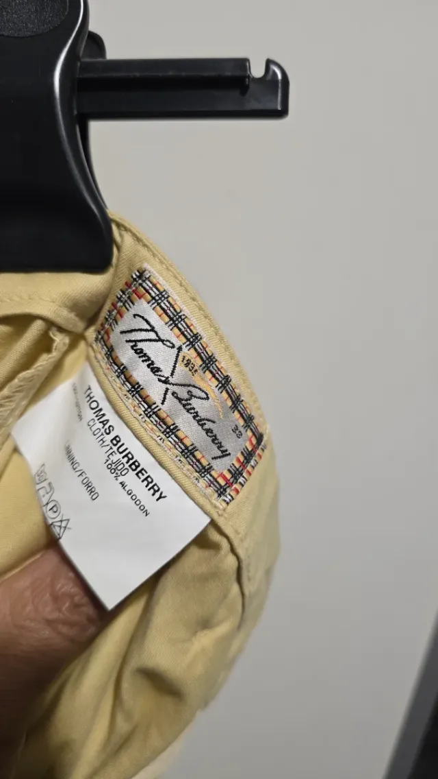 Pantalón de vestir Burberry amarillo mujer