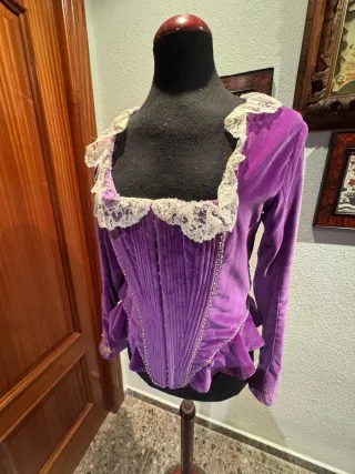 Corpiño Fallera Terciopelo Morado