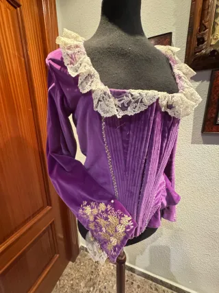 Corpiño Fallera Terciopelo Morado