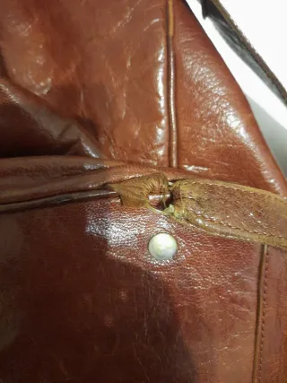 Mochila de piel marrón