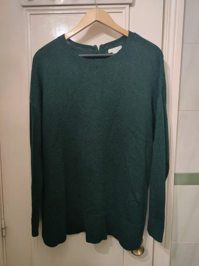 Maglione lungo verde da donna