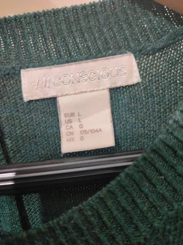 Maglione lungo verde da donna