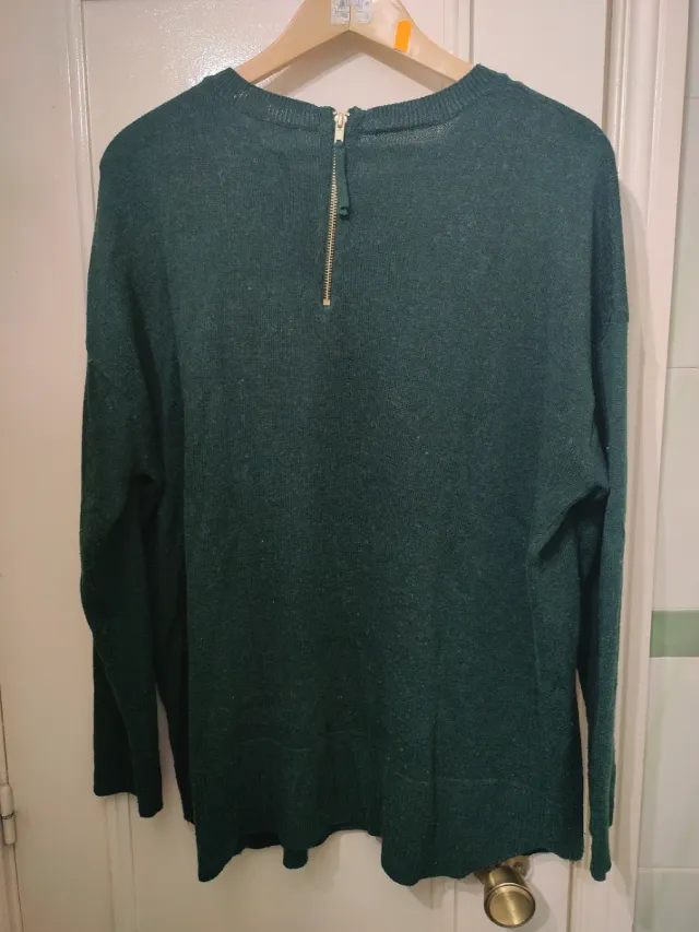 Maglione lungo verde da donna