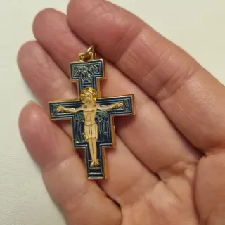 Cruz San Damiano Esmaltada Italia