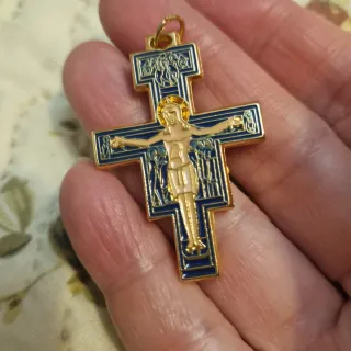 Cruz San Damiano Esmaltada Italia