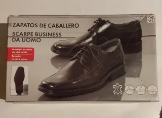 Zapatos de piel hombre cordones talla 40.5