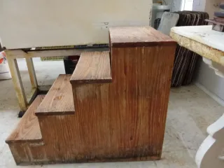 Escalera madera 4 peldaños