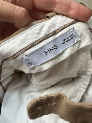 Traje Lino MANGO Beige Talla M solo una vez usado!