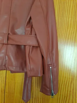 Cazadora Biker Vero Moda Marrón/Granate talla S