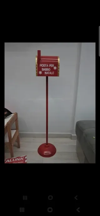 Porta lettere Babbo Natale rosso