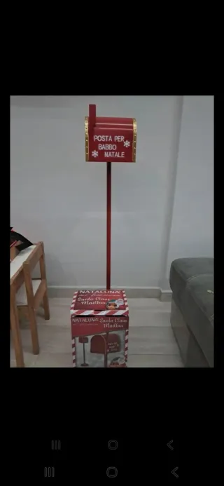 Porta lettere Babbo Natale rosso