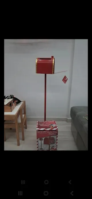 Porta lettere Babbo Natale rosso