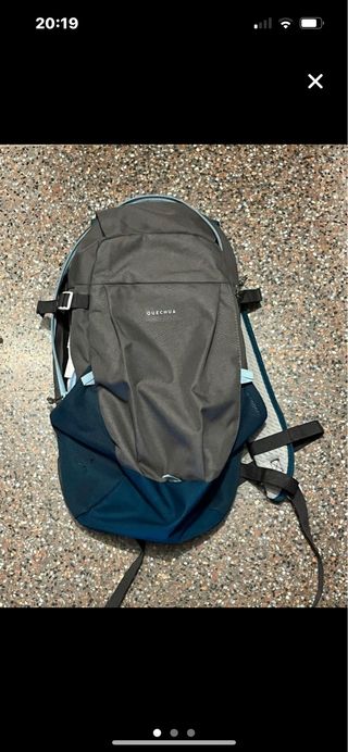 Mochila Quechua Gris y Azul