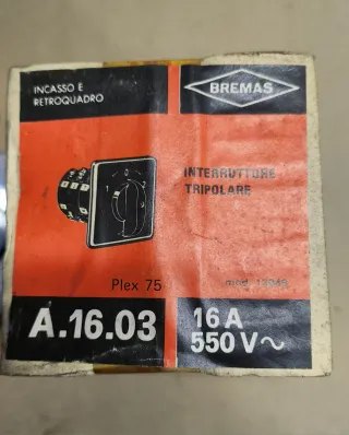 Interruttori Brema A.16.03 Tripolare