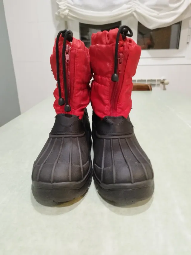 Botas apreski niño negras y rojas