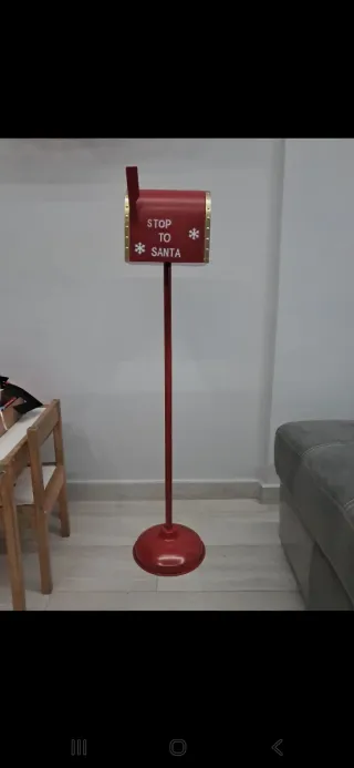 Porta lettere natalizio rosso e oro