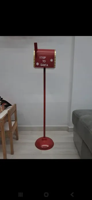 Porta lettere natalizio rosso e oro