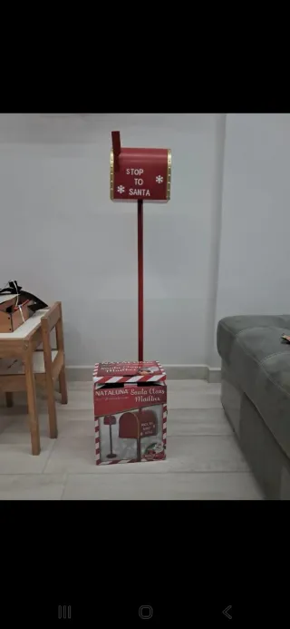 Porta lettere natalizio rosso e oro