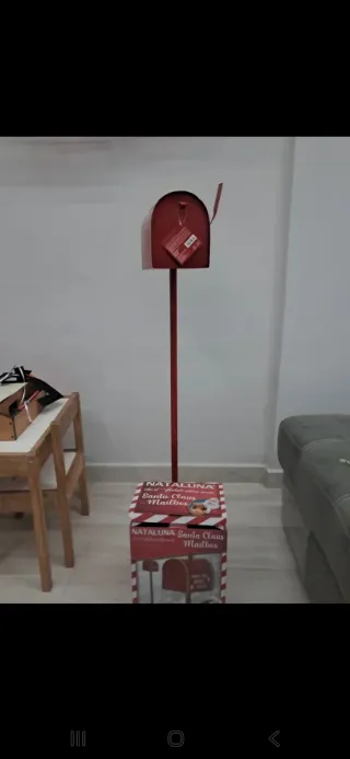 Porta lettere natalizio rosso e oro