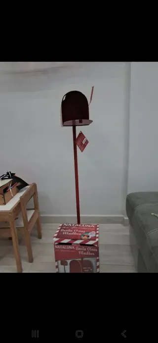 Porta lettere natalizio rosso e oro