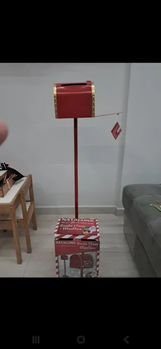 Porta lettere natalizio rosso e oro