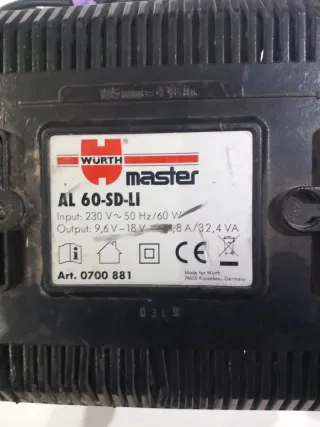 Cargador Wurth AL 60-SD-LI + Batería