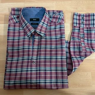 Camisa Hugo Boss cuadros multicolor