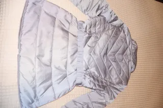 Abrigo Tintoretto plateado con cinturón