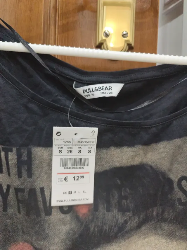 Camiseta Pull&Bear Talla S Estampado Niño