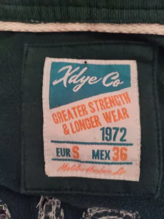 Sudadera con cremallera y capucha verde