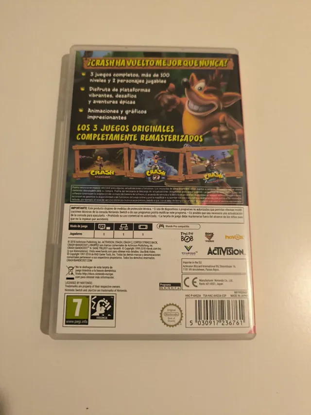 Trilogia N. Sane de Crash Bandicoot para Switch