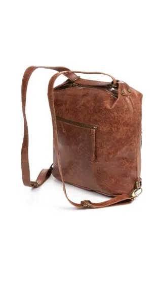 Bolso mochila - Piel auténtica Gamuza