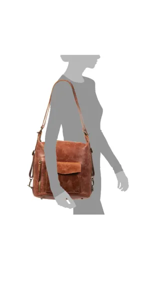 Bolso mochila - Piel auténtica Gamuza