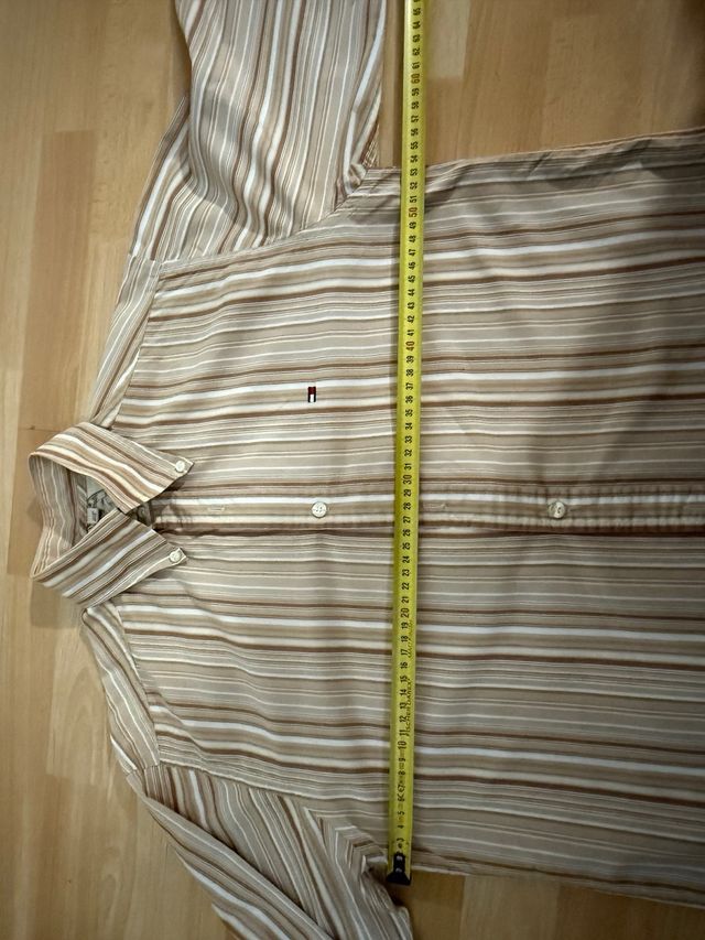 Camisa Tommy Hilfiger Rayas Beige y Marrón