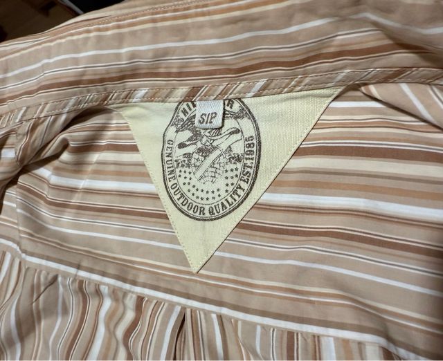 Camisa Tommy Hilfiger Rayas Beige y Marrón