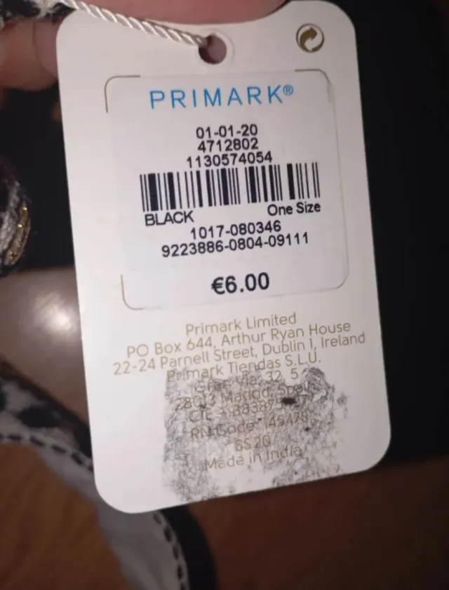 Bolsa de playa Primark negra