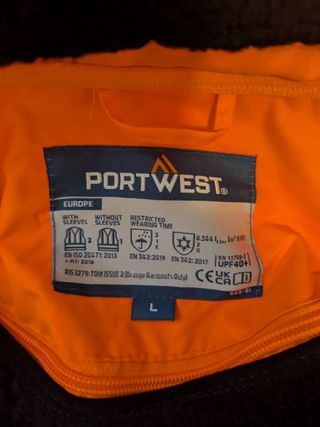 Chaqueta Portwest 3 En 1 Naranja