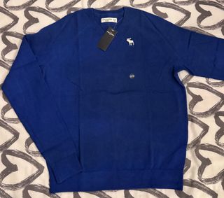 Suéter Abercrombie punto azul talla 15/16