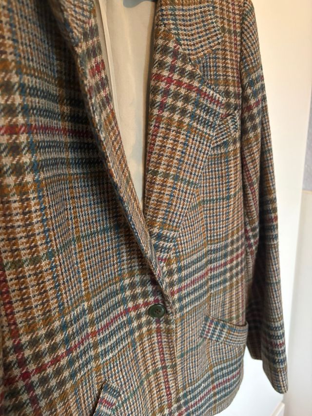 Chaqueta Mujer Burberrys cuadros y coderas.